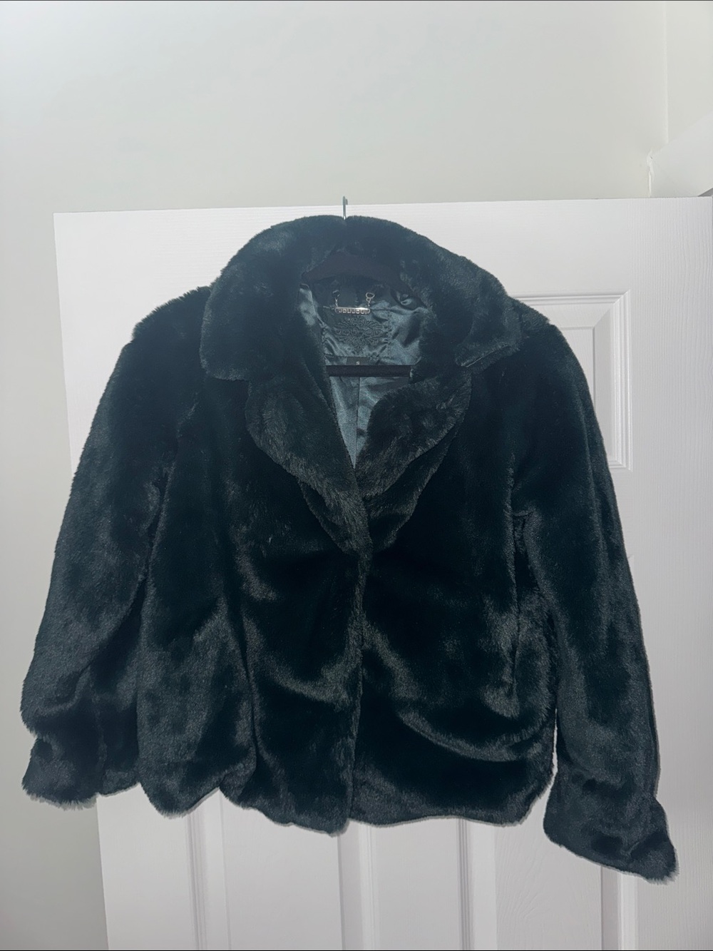 Classic Green Faux-Fur Coat - Women